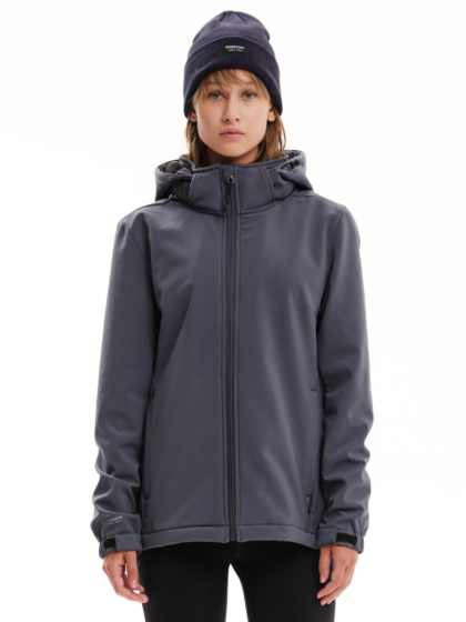EMERSON WOMEN’S BONDED JACKET WITH REMOVABLE HOOD