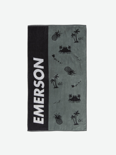 EMERSON LOGO TWO PANEL BEACH TOWEL 86cm X 160cm