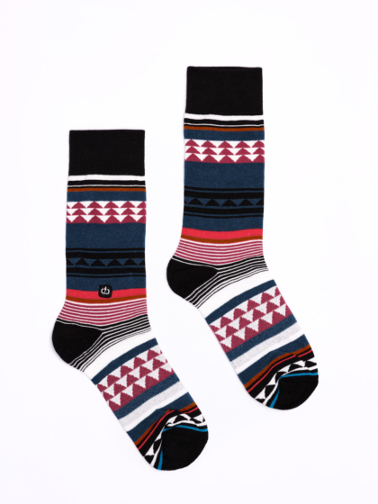 GEOMETRICAL MULTICOLOUR CREW SOCKS
