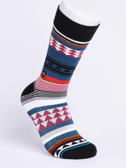 GEOMETRICAL MULTICOLOUR CREW SOCKS