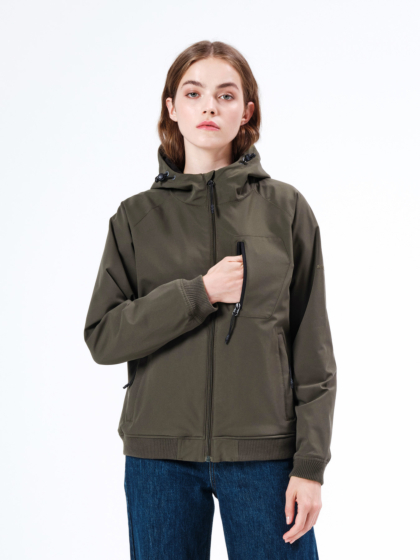 EMERSON RAGLAN HOODED BOMBER JACKET