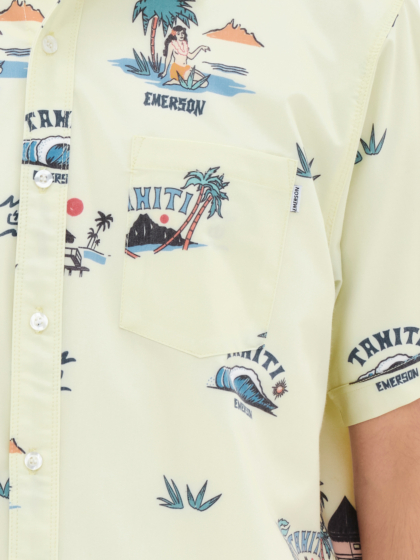 EMERSON MEN'S TROPICAL SHORT SLEEVE STRETCH SHIRT