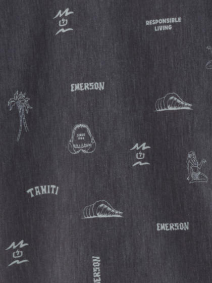 EMERSON ΑΝΔΡΙΚΟ ΕΛΑΣΤΙΚΟ ΚΟΝΤΟΜΑΝΙΚΟ ΠΟΥΚΑΜΙΣΟ ΜΕ ΤΡΟΠΙΚΟ ΜΟΤΙΒΟ