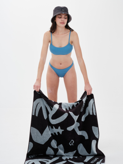 EMERSON TROPICAL PATTERN BEACH TOWEL 86cm X 160cm