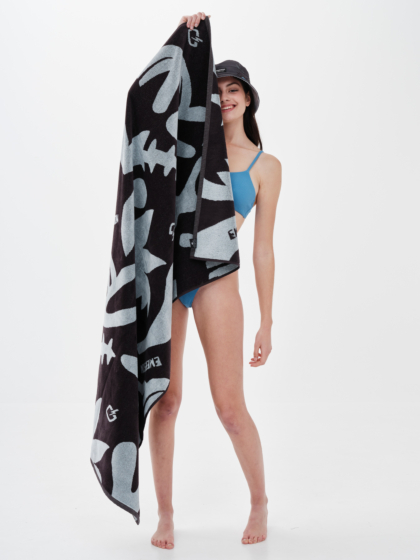 EMERSON TROPICAL PATTERN BEACH TOWEL 86cm X 160cm