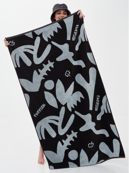 EMERSON TROPICAL PATTERN BEACH TOWEL 86cm X 160cm