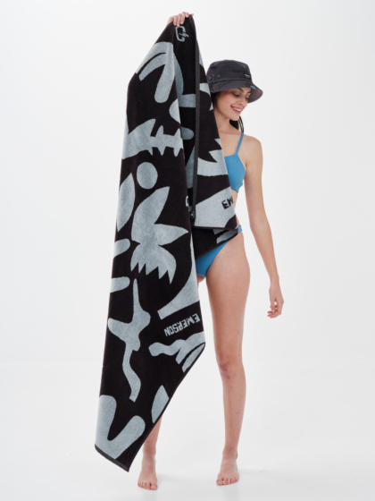 EMERSON TROPICAL PATTERN BEACH TOWEL 86cm X 160cm