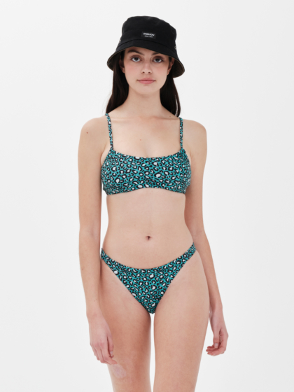 EMERSON PRINTED SCOOP BRALETTE WOMEN'S BIKINI SET