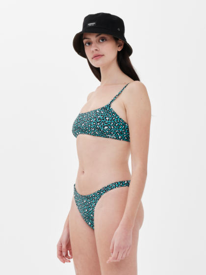 EMERSON PRINTED SCOOP BRALETTE WOMEN'S BIKINI SET