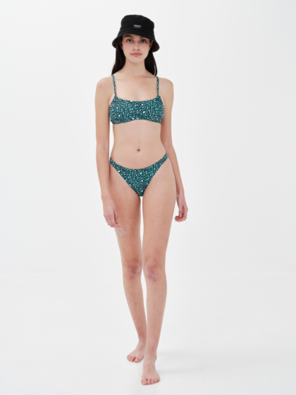 EMERSON PRINTED SCOOP BRALETTE WOMEN'S BIKINI SET