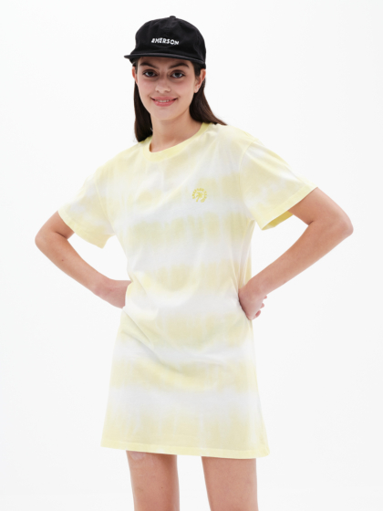 EMERSON TIE DYE SHORT SLEEVE SINGLE JERSEY DRESS