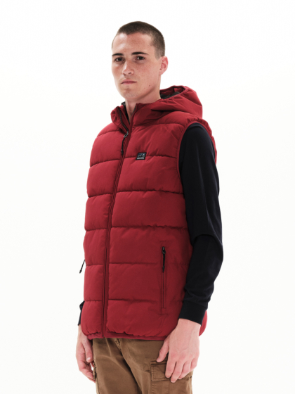 EMERSON MEN'S HOODED PUFFER VEST JACKET