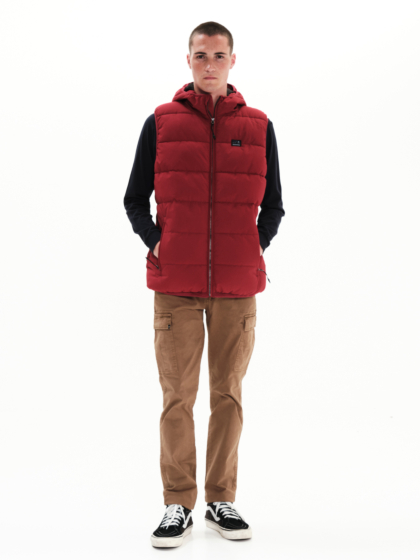 EMERSON MEN'S HOODED PUFFER VEST JACKET