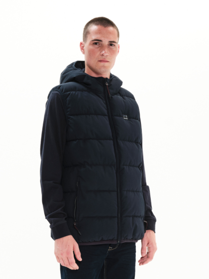 EMERSON MEN'S HOODED PUFFER VEST JACKET