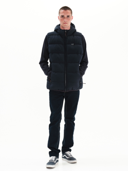 EMERSON MEN'S HOODED PUFFER VEST JACKET