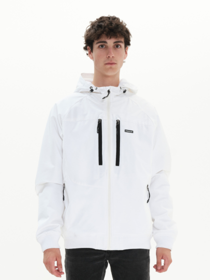 EMERSON MEN'S HOODED RAGLAN BOMBER JACKET