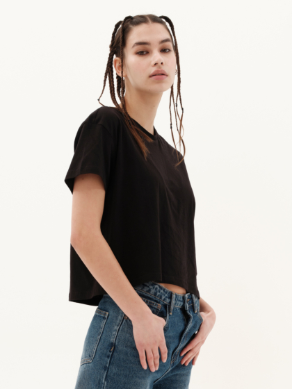 EMERSON ΓΥΝΑΙΚΕΙΟ ΜΟΝΟΧΡΩΜΟ CROP T-SHIRT