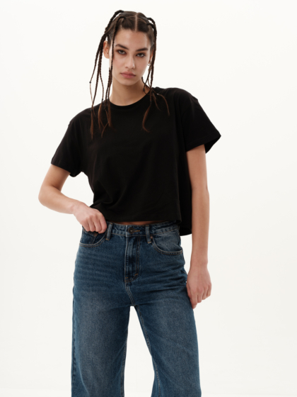 EMERSON ΓΥΝΑΙΚΕΙΟ ΜΟΝΟΧΡΩΜΟ CROP T-SHIRT