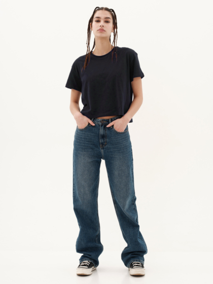 EMERSON ΓΥΝΑΙΚΕΙΟ ΜΟΝΟΧΡΩΜΟ CROP T-SHIRT
