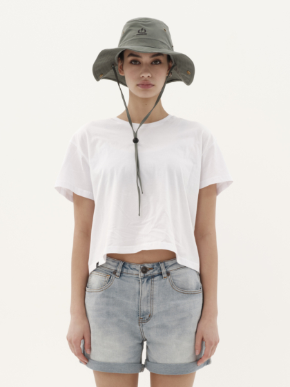 EMERSON ΓΥΝΑΙΚΕΙΟ ΜΟΝΟΧΡΩΜΟ CROP T-SHIRT