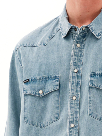 EMERSON ΑΝΔΡΙΚΟ ΜΑΚΡΥΜΑΝΙΚΟ DENIM ΠΟΥΚΑΜΙΣΟ