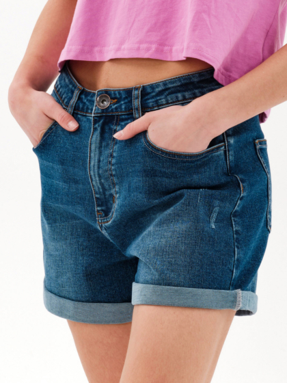 EMERSON ΓΥΝΑΙΚΕΙΟ ΕΛΑΣΤΙΚΟ DENIM ΣΟΡΤΣ