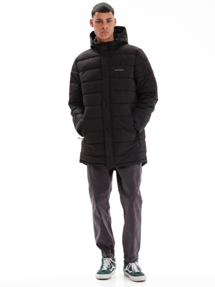 EMERSON MEN’S LONG PUFFER JACKET WITH HOOD
