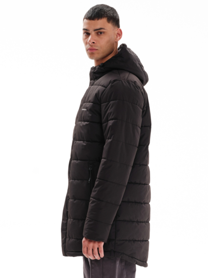 EMERSON MEN’S LONG PUFFER JACKET WITH HOOD