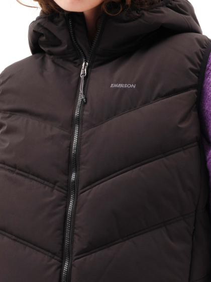 EMERSON WOMEN’S HOODED PUFFER VEST JACKET