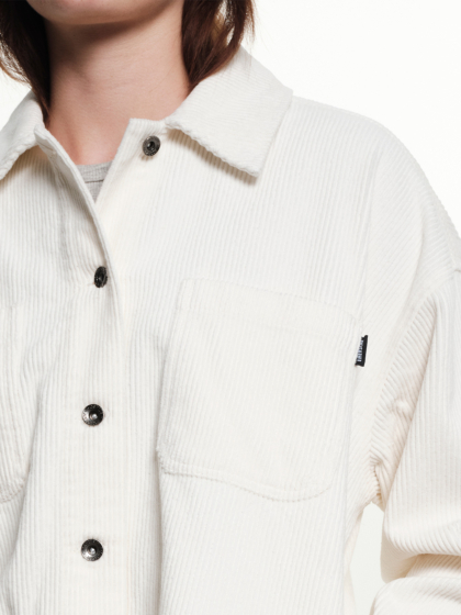 EMERSON WOMEN'S CORDUROY BUTTON DOWN OVERSHIRT