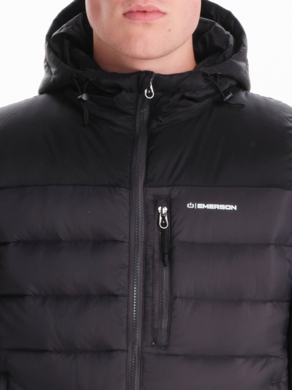 EMERSON MEN’S HOODED DOWN PUFFER VEST JACKET