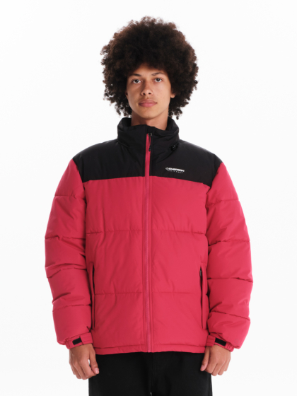 EMERSON MEN’S PUFFER JACKET WITH ROLL-IN HOOD