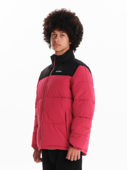 EMERSON MEN’S PUFFER JACKET WITH ROLL-IN HOOD