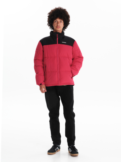 EMERSON MEN’S PUFFER JACKET WITH ROLL-IN HOOD