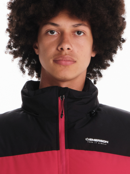 EMERSON MEN’S PUFFER JACKET WITH ROLL-IN HOOD