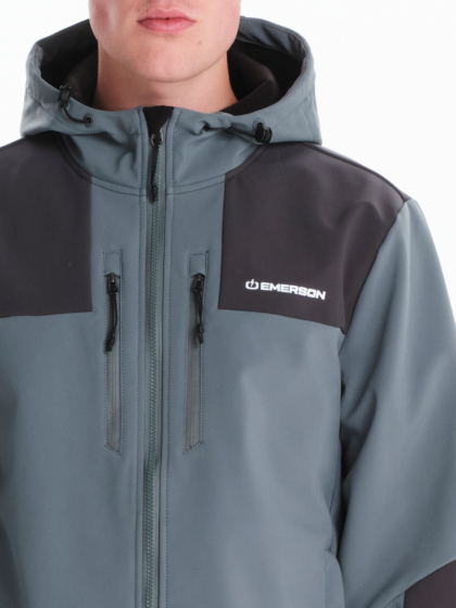 EMERSON MEN’S HOODED BONDED JACKET