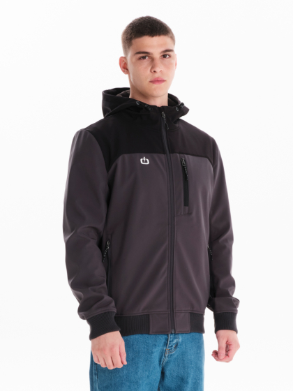 EMERSON MEN’S HOODED BONDED BOMBER JACKET