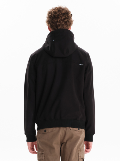 EMERSON MEN’S HOODED BONDED BOMBER JACKET