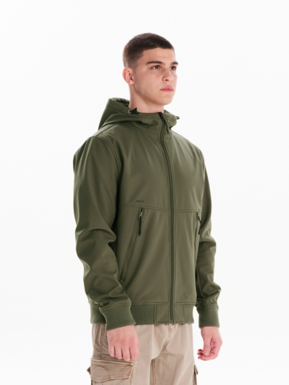 EMERSON MEN’S HOODED BONDED BOMBER JACKET