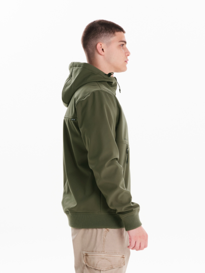 EMERSON MEN’S HOODED BONDED BOMBER JACKET