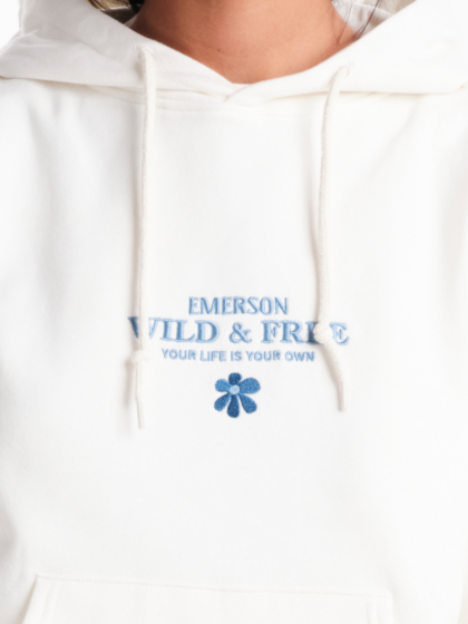 EMERSON WOMEN’S CROPPED PULLOVER HOODIE