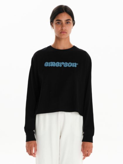 EMERSON ΓΥΝΑΙΚΕΙΑ ΜΑΚΡΥΜΑΝΙΚΗ CROP ΜΠΛΟΥΖΑ