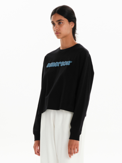 EMERSON ΓΥΝΑΙΚΕΙΑ ΜΑΚΡΥΜΑΝΙΚΗ CROP ΜΠΛΟΥΖΑ