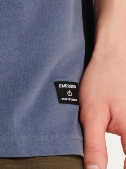 EMERSON ΑΝΔΡΙΚΟ ΜΟΝΟΧΡΩΜΟ ΚΟΝΤΟΜΑΝΙΚΟ T-SHIRT