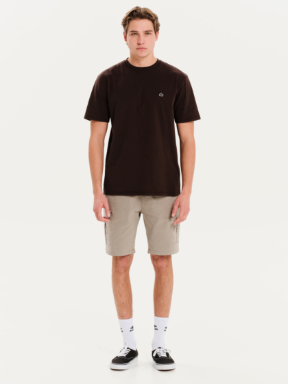 EMERSON ΑΝΔΡΙΚΟ ΜΟΝΟΧΡΩΜΟ ΚΟΝΤΟΜΑΝΙΚΟ T-SHIRT