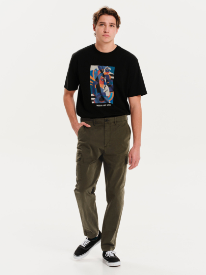 EMERSON MEN’S HALF ELASTICATED CARGO PANTS