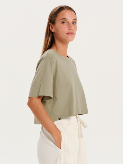 EMERSON SOLID WOMEN’S SHORT SLEEVE CROP T-SHIRT