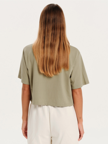 EMERSON SOLID WOMEN’S SHORT SLEEVE CROP T-SHIRT