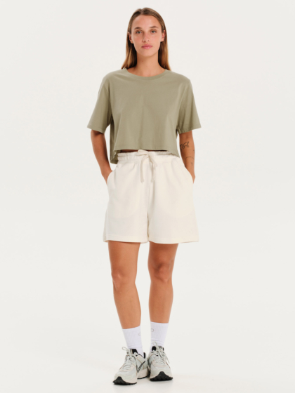EMERSON SOLID WOMEN’S SHORT SLEEVE CROP T-SHIRT