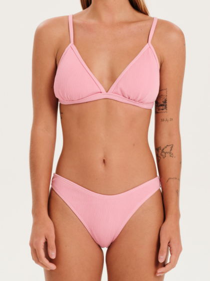 EMERSON FIXED TRIANGLE WOMEN'S RIB BIKINI SET